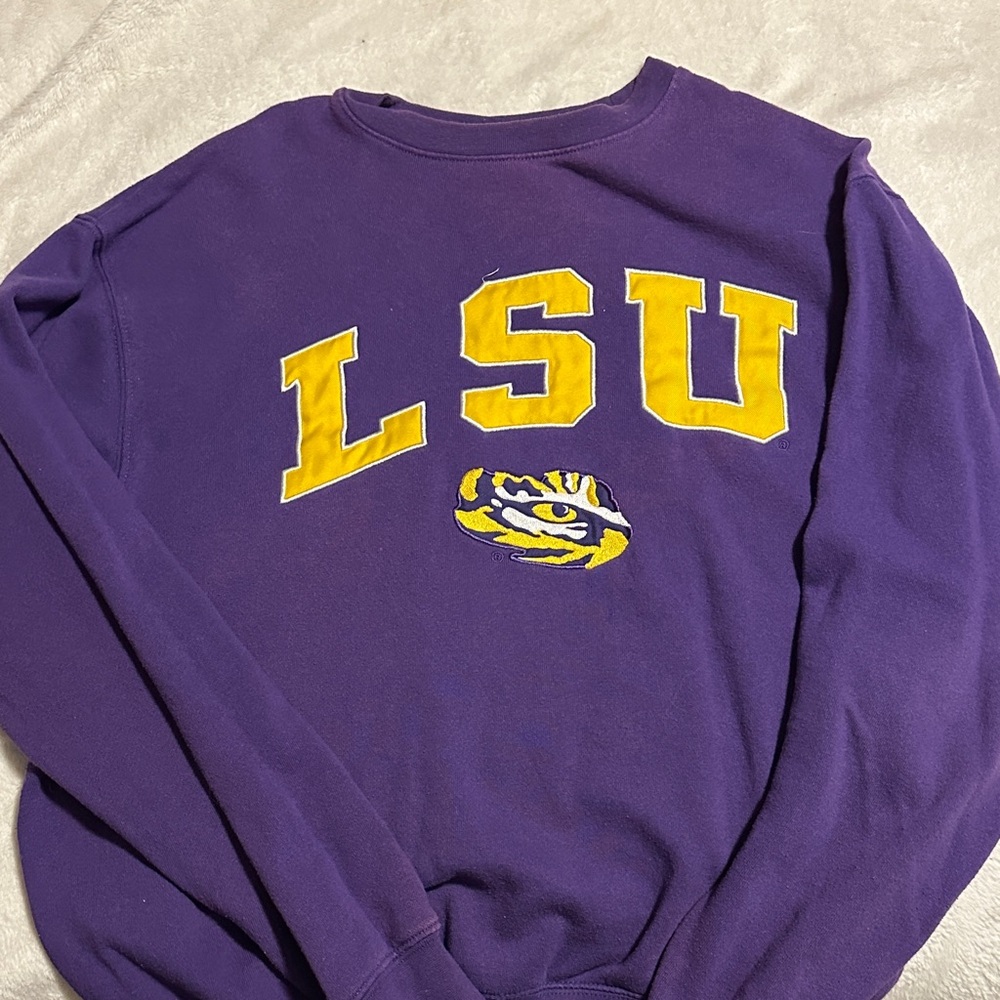 Purple LSU Crewneck